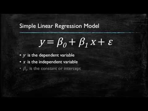 Video 1: Introduction to Simple Linear Regression