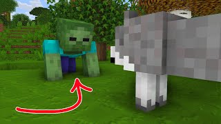 Wolf Life: Wolf Saves Villager From Zombie - Minecraft Animation