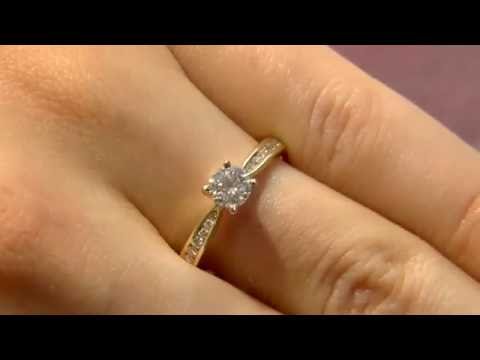 PR1020 0.62 Ct  Channel Set Yellow Gold Engagement ring