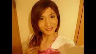 Crossdresser Kyoko, Pink hologram long sleeve leotard video