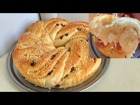 Soft and fluffiest Sweet Brioche with Raisins and nuts/ very Delicious Sweet Brioche