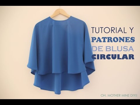 Tutorial y patrones: Blusa circular para mujer