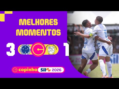 CRUZEIRO 3 X 1 MEIA NOITE | MELHORES MOMENTOS | 2ª FASE | COPINHA SIL 2026