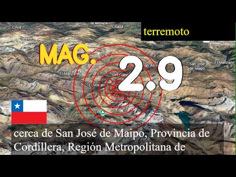 Terremoto cerca de San José de Maipo, Provincia de Cordillera, Región Metropolitana de Santiago, Ch