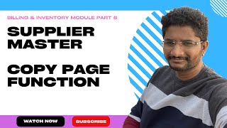 Billing Software Part 6. Supplier Master, Copy Page Function. Kaizen Framework. Low Code Platform.