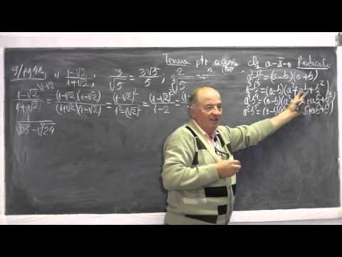 1/2 Lectia 696 - Radicali Operatii cu radicali Rationalizarea numitorului - Tema Clasa 10