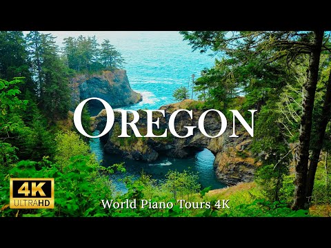 Oregon 4K Scenic Relaxation Film  Oregon Drone Scenery with Calming Music