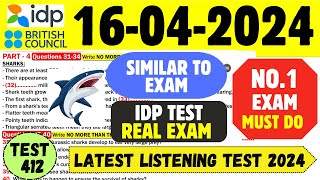 IELTS Listening Practice Test 2024 with Answers | 16.04.2024 | Test No - 412