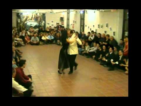  Carlos Copello  and  Carina Calderon  are  dancing  to  the  tango  "  La Cumparsita  "