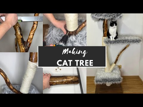 How to make cat tree from wood