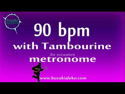 90 bpm metronome with Tambourine