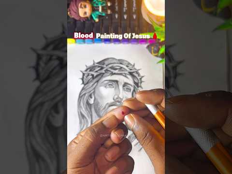 Painting Using Blood 🩸✝️ #artist #shorts #drawing #short