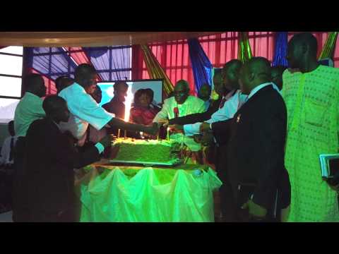 Cutting the Anniversary cake