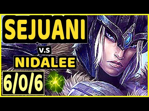 CUZZ (SEJUANI) vs NIDALEE - 6/0/6 KDA JUNGLE CHALLENGER GAMEPLAY - KR