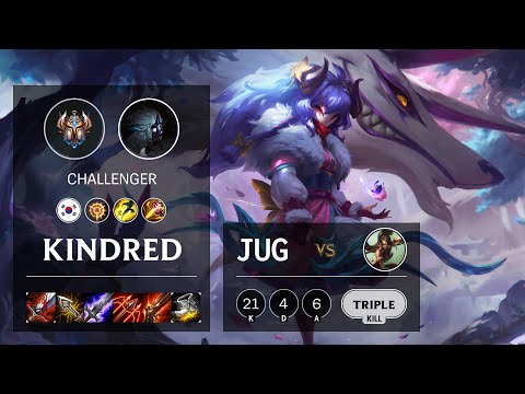 Kindred Jungle vs Nidalee - KR Challenger Patch 10.16