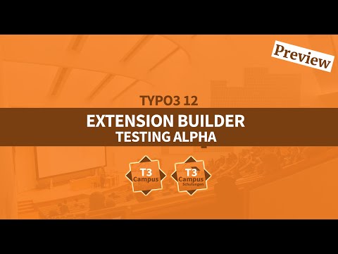 TYPO3 12: Extension Builder Alpha Testing