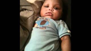 Chawny blowin his diaper out.