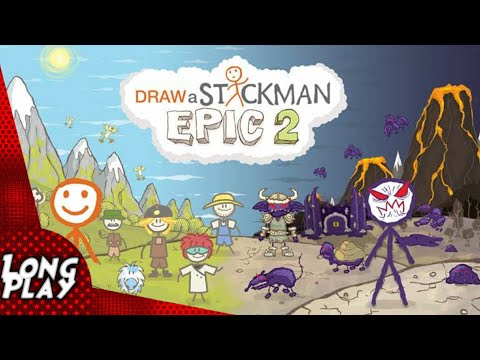 LONGPLAY: Draw a Stickman: EPIC 2 (100% - PC) - (TODOS OS QUEBRA-CABEÇAS, CORES E CORAÇÕES)