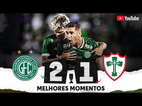 Gols e lances de Guarani x Portuguesa