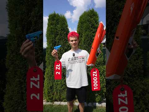 Pistolet na wodę za 1000 zł vs za 2 zł