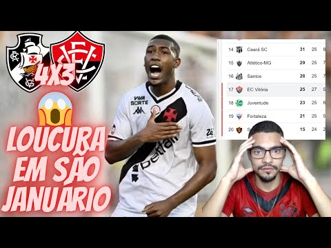 😱😱JOGÃO EM SÃO JANUÁRIO : VASCO 4X3 VITÓRIA! VITÓRIA SE AFUNDA NA ZONA DE REBAIXAMENTO