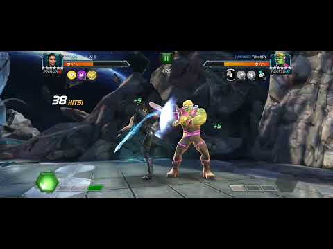 MCOC AW R4 Valkyrie vs R5 hulkling Hazard shift