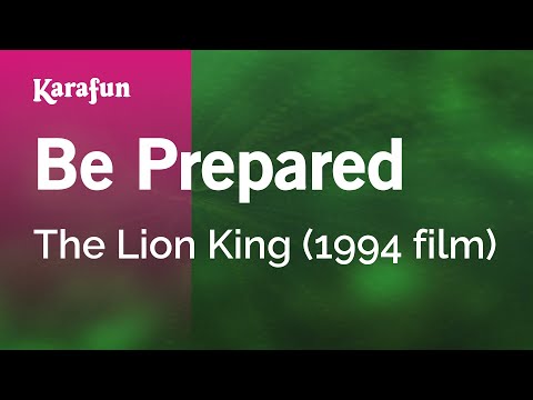 Be Prepared - The Lion King (1994 film) | Karaoke Version | KaraFun