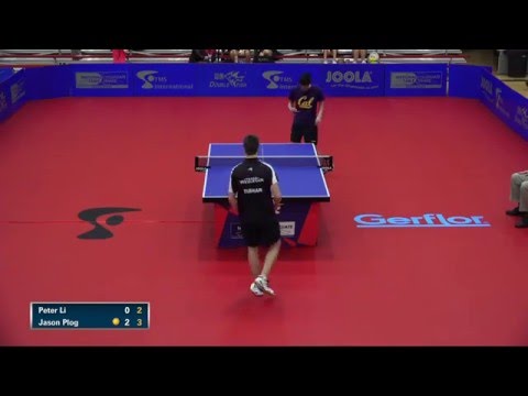 2016 NCTTA Nationals Men's Singles R32 - Peter Li (California) vs Jason Plog (Texas Wesleyan)