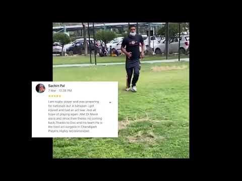 Rugby Player for India jogging recovery after Olympic ACL surgery by Dr. Manit Arora