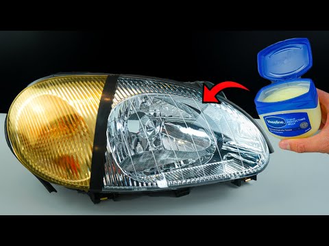 Restore an Old Headlight to a new one in 1 minute! Great way to use Vaseline!