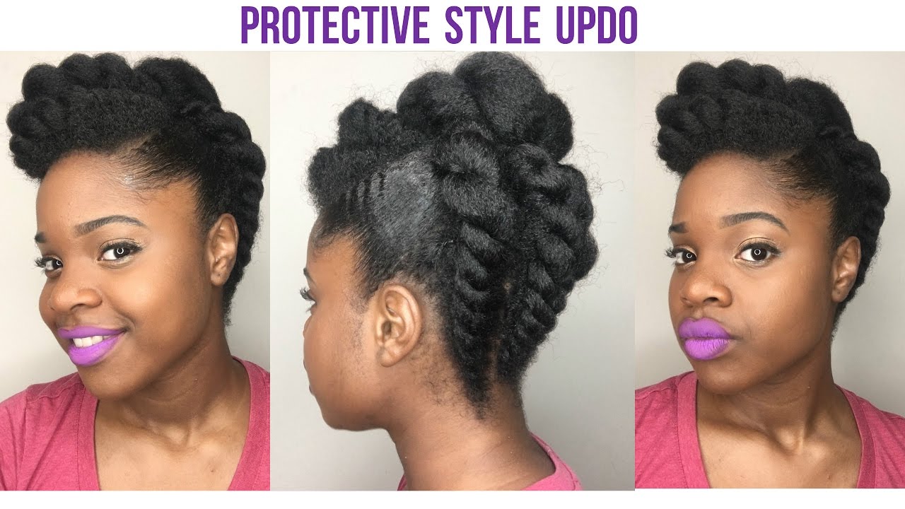 Natural Hair Protective Style Updo The Mane Choice Kansas City