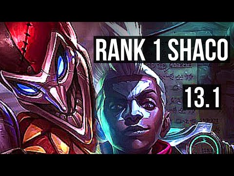 SHACO vs EKKO (JNG) | Rank 1 Shaco, 66% winrate, Godlike | EUW Master | 13.1