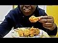 ASMR Eating Sounds FRIED CHICKEN WINGS FEAST