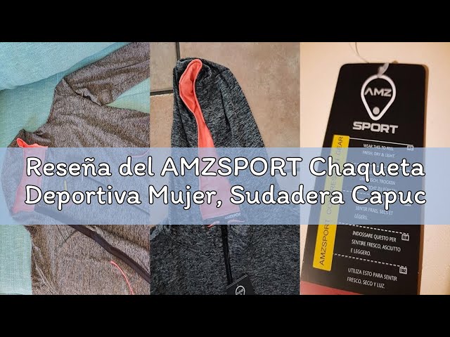 Vídeo relacionado con AMZSPORT Chaqueta Deportiva para Mujer Sudadera con Capucha y Cremallera de Manga Negro XXL