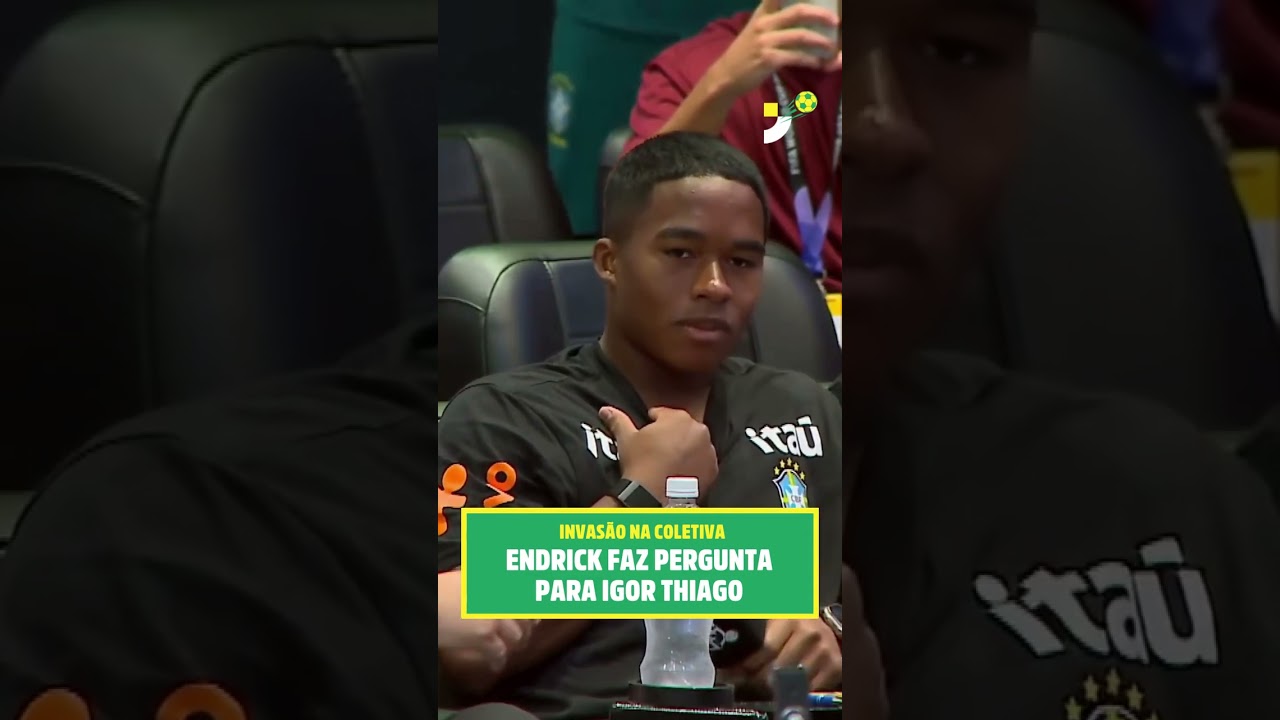 Imagem da notícia Seleção Brasileira: Endrick 'invade' coletiva e faz pergunta para Igor Thiago