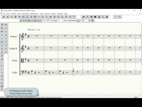 Entering Notes in the Cello Staff - Simple Typewriter Method