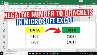 How to Change Negative  Number to Brackets in Microsoft Excel