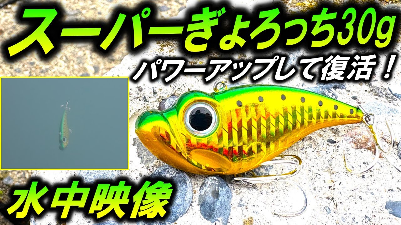 【水中映像】スーパーぎょろっち！サイズアップしてシーバスも釣れる！ソルト対応で復活！ウォーターランド バイブレーション