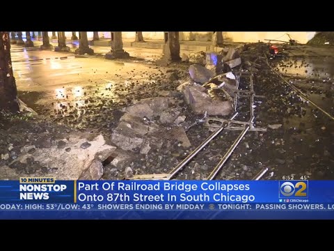 Partial Railroad Bridge Collapse On South Side