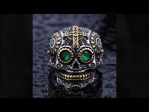 Aztec Skull Ring