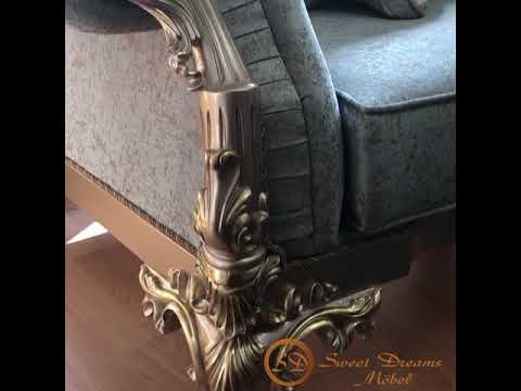 Sweet Dreams Möbel Barock Couch Garnitur Sofa