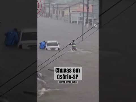 Chuvas intensas provocam alagamentos no Osório, Litoral Norte do RS