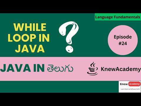 While Loop In Java In Telugu Java While Loop Tutorial For Beginners Knewacademy