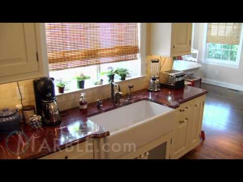 Red ravel granite kitchen countertops