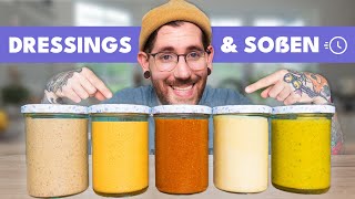 5 schnelle Soßen & Dressings - Ohne Öl!