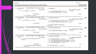 126th District Court Docket August 3rd Youtube