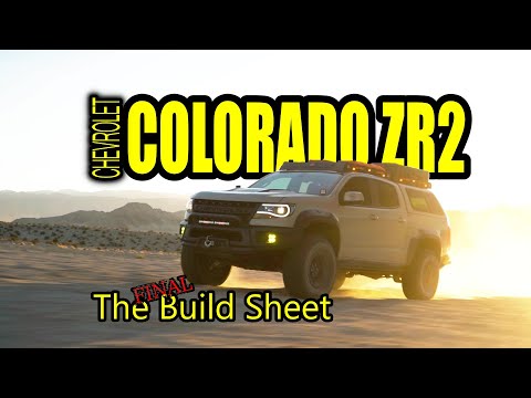 The FINAL Build Sheet - 2021 Chevrolet Colorado ZR2 Bison