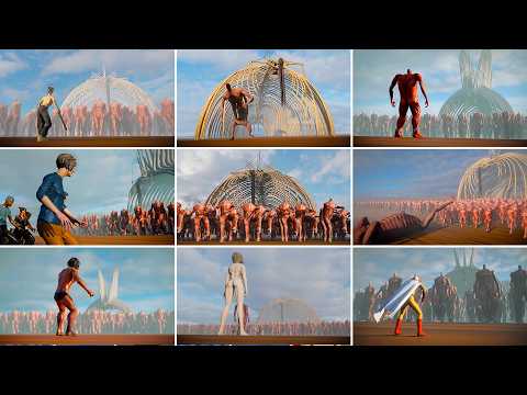 ALL Characters vs 1.000.000. Colossal Titans - The Rumbling №3