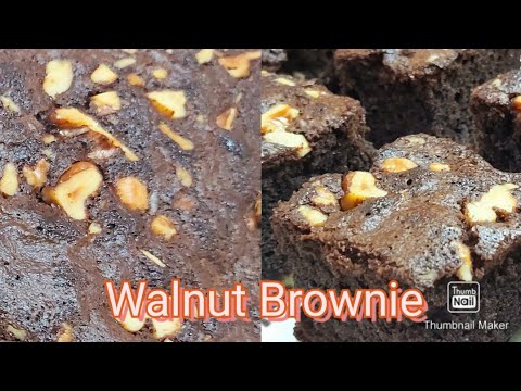 Brownie || Fudgy Chocolate and Walnut Brownie || By squash cooking