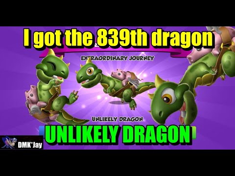 I got the 839th dragon UNLIKELY DRAGON  - Dragon Mania Legends - (DMK*Jay) 드래곤 매니아 레전드